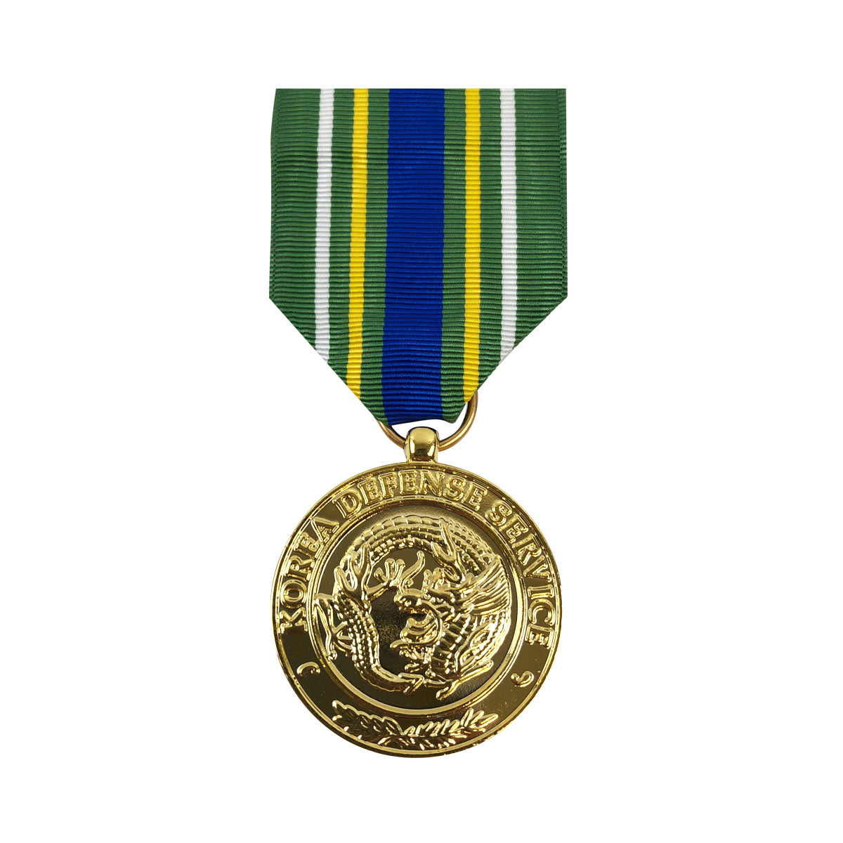 Full Size Medal: Korean Defense Service Medal - 24k Gold Plated