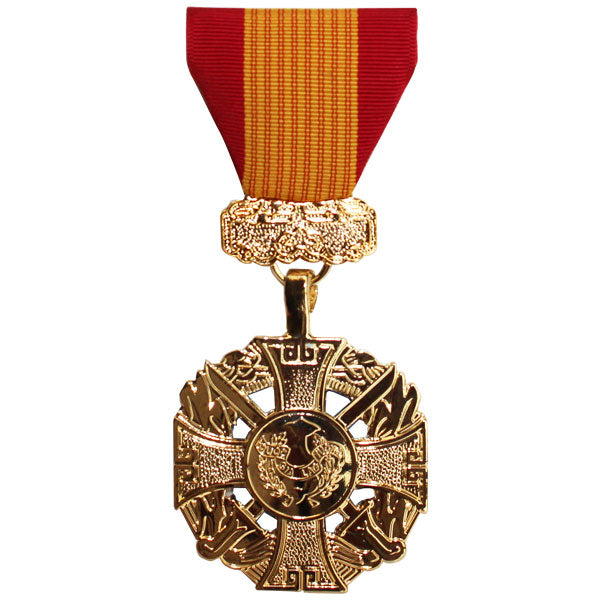 Full Size Medal: Gallantry Cross Armed Forces NO ATTACHMENT- 24k Gold Plated