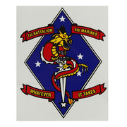 Decal: Marine Corps 1st Battalion 4th Marines - Whatever It Takes