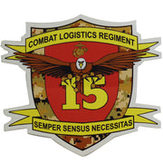 Decal: Marine Corps 15th Combat Logistics Regiment - Semper Sensus Necessitas