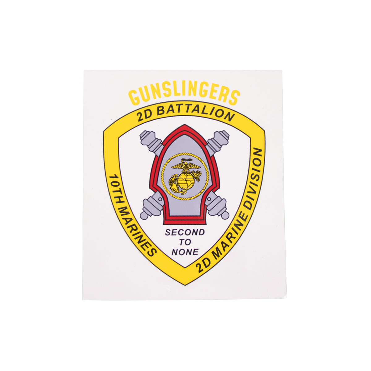 Decal: 2nd Battalion 10th Marines 2nd Marine Division - Gunslingers