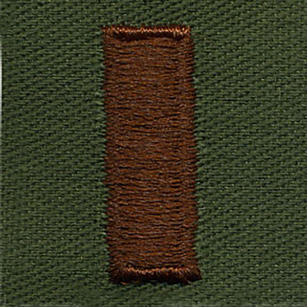 USAF Second Lieutenant Subdued Fatigue Embroidered Rank