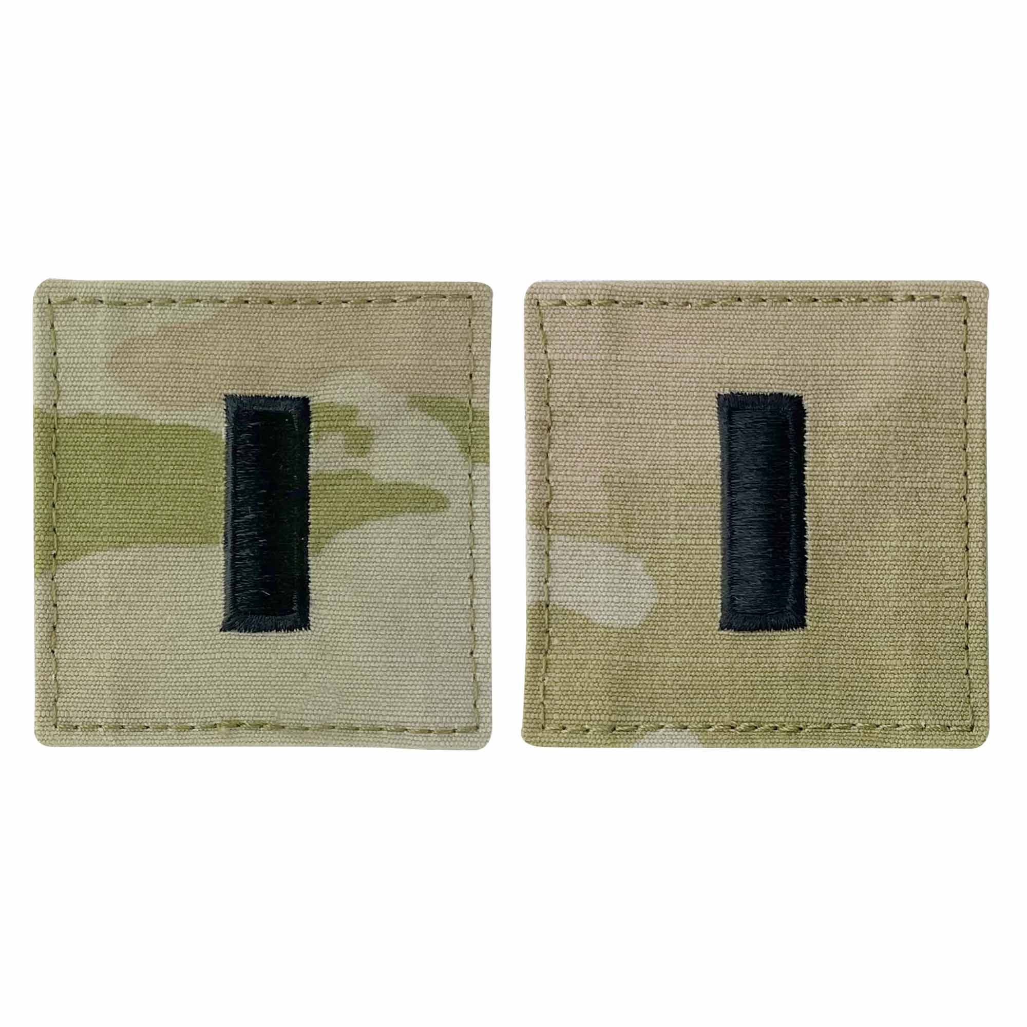 Army and Air Force Embroidered OCP with Hook Officer Rank Insignia: First Lieutenant
