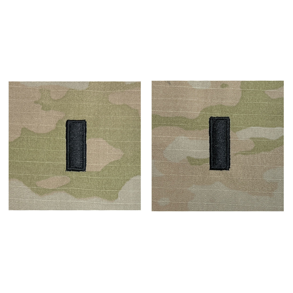 Army and Air Force Embroidered OCP Sew on Officer Rank Insignia: First Lieutenant