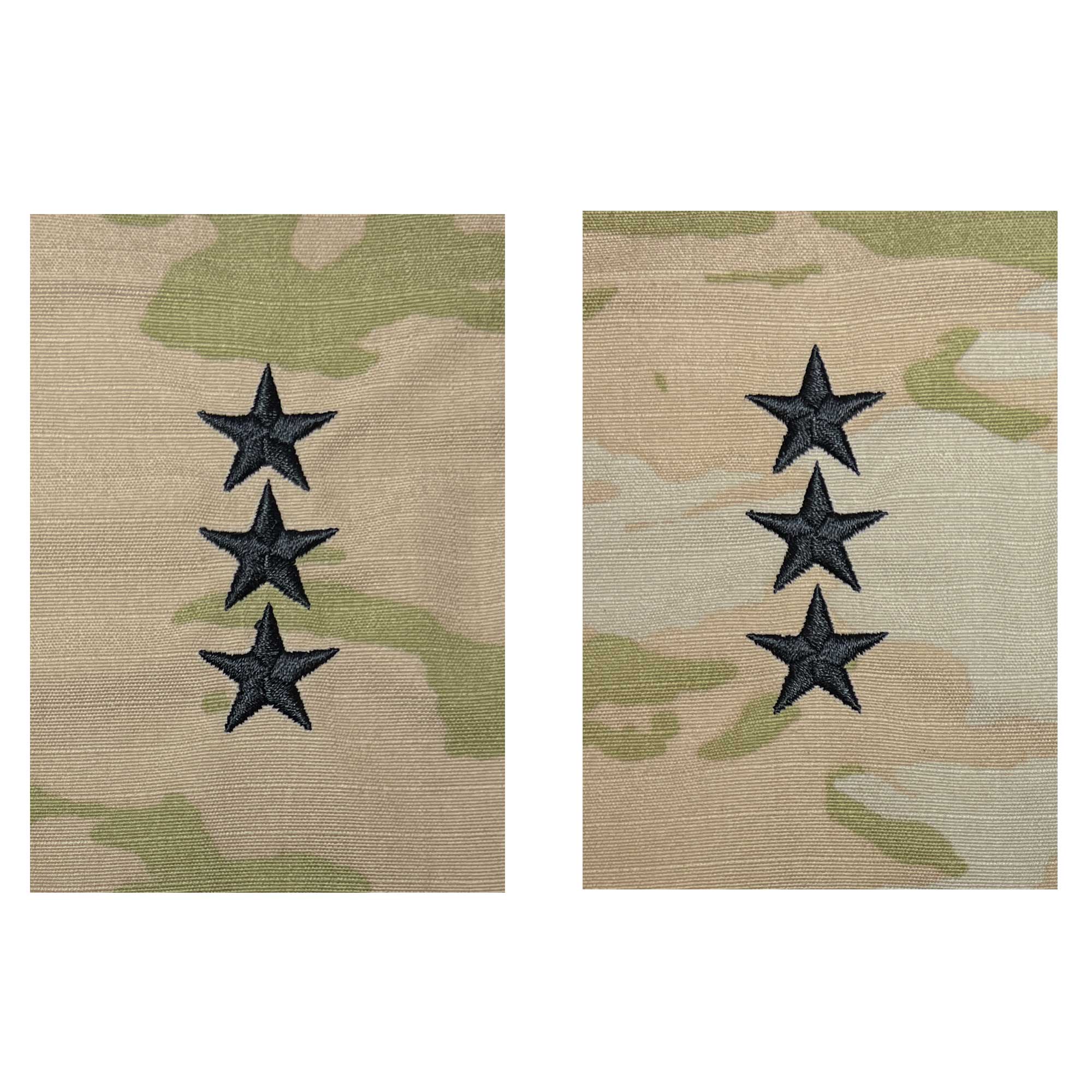 Army Embroidered OCP Sew on Rank Insignia: Lieutenant General