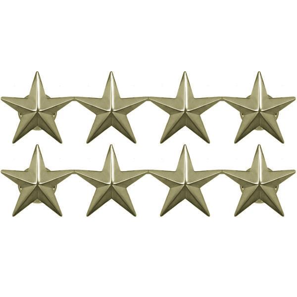 Gold Stars: 4 star pin back