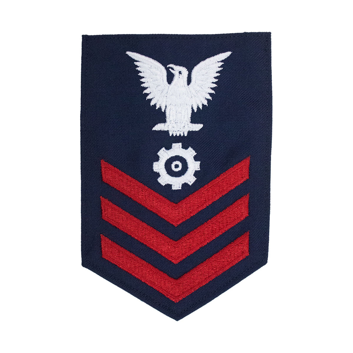 Coast Guard E6 Rating Badge: MACHINERY TECHNICIAN - Blue