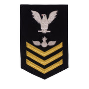 Navy E6 FEMALE Rating Badge: Aviation Ordnance - New Serge for Jumper