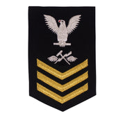 Navy E6 FEMALE Rating Badge: Aviation Supply Equipment Tech- New Serge for Jumper