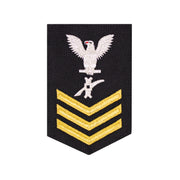 Navy E6 FEMALE Rating Badge: Legalman - New Serge for Jumper
