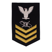 Navy E6 FEMALE Rating Badge: Mass Communication Specialist - New Serge for Jumper
