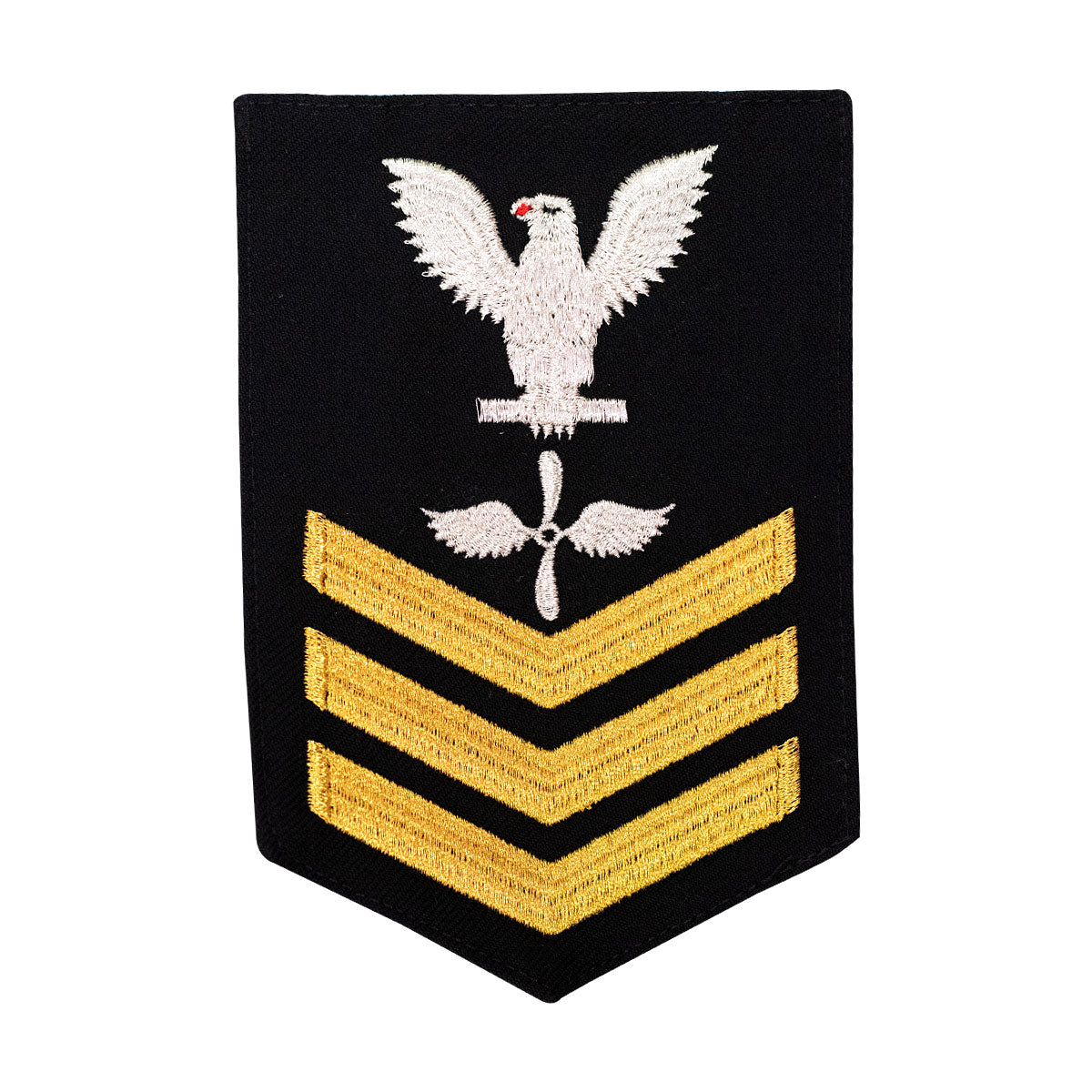 Navy E6 MALE Rating Badge: Aviation Machinist's Mate - blue