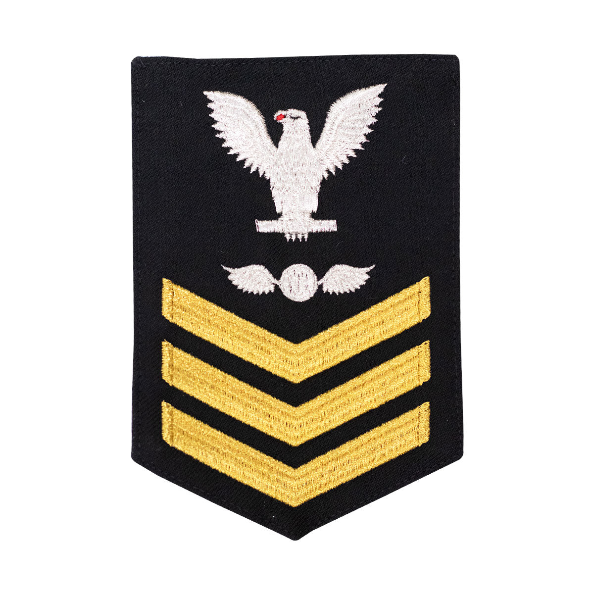 Navy E6 MALE Rating Badge: Aviation Electrician's Mate - blue