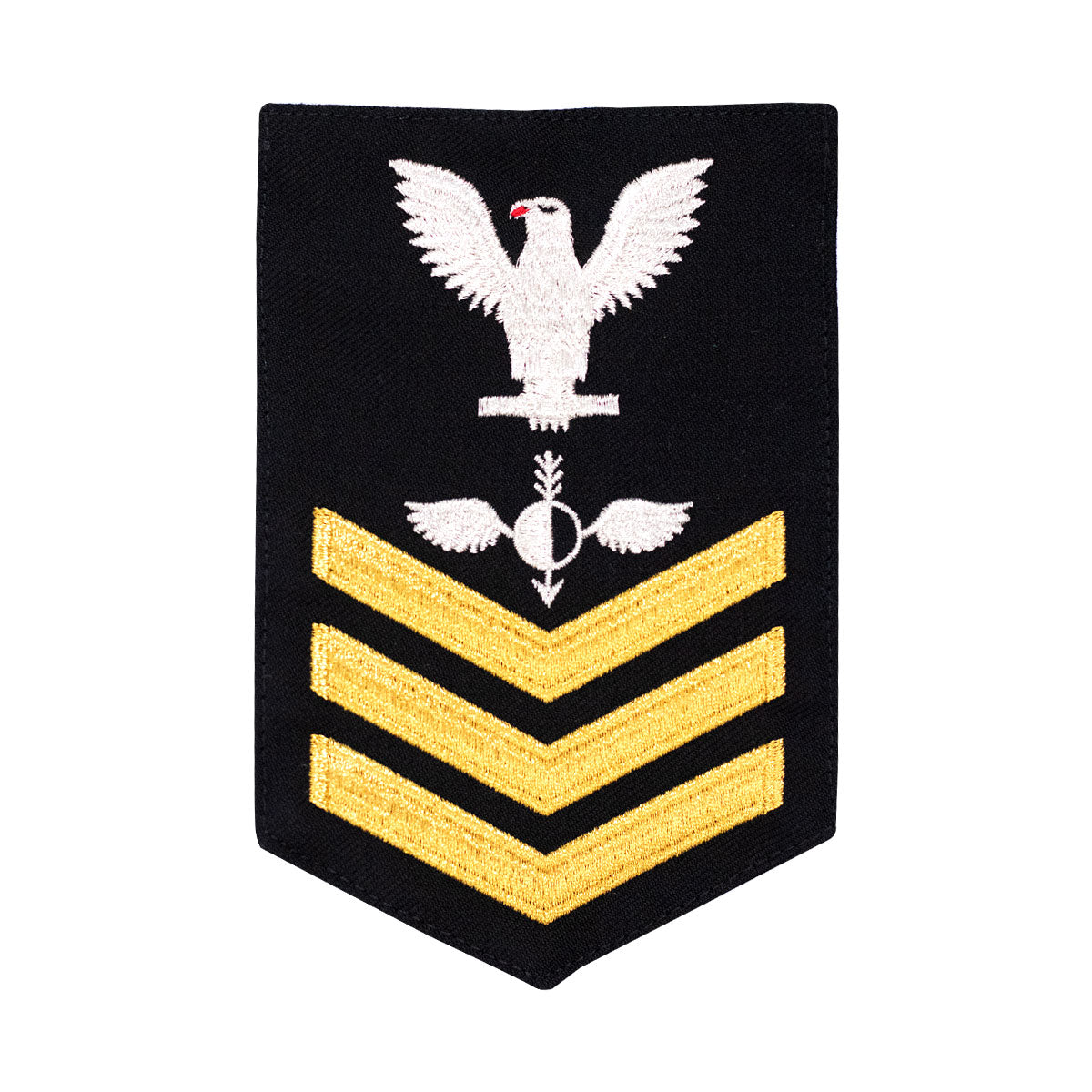Navy E6 MALE Rating Badge: Aerographer's Mate - blue