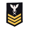 Navy E6 MALE Rating Badge: Cryptologic Technician - blue