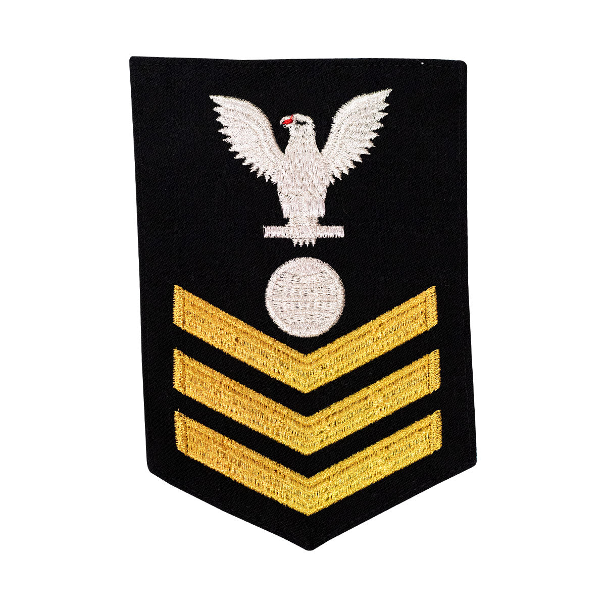 Navy E6 MALE Rating Badge: Electrician's Mate - blue