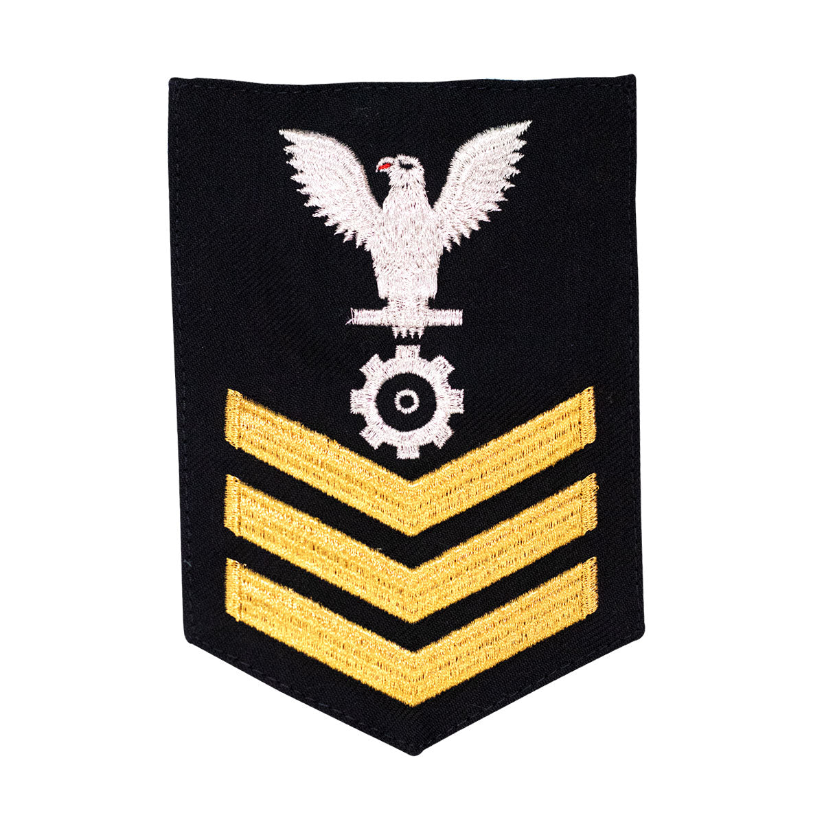 Navy E6 MALE Rating Badge: Engineman - blue