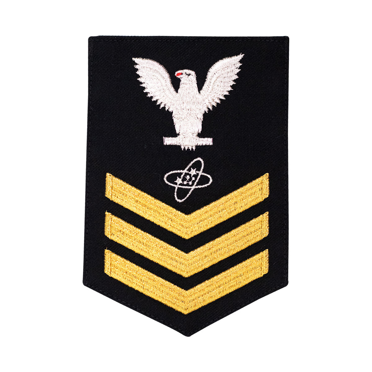 Navy E6 MALE Rating Badge: Electronics Technician - blue