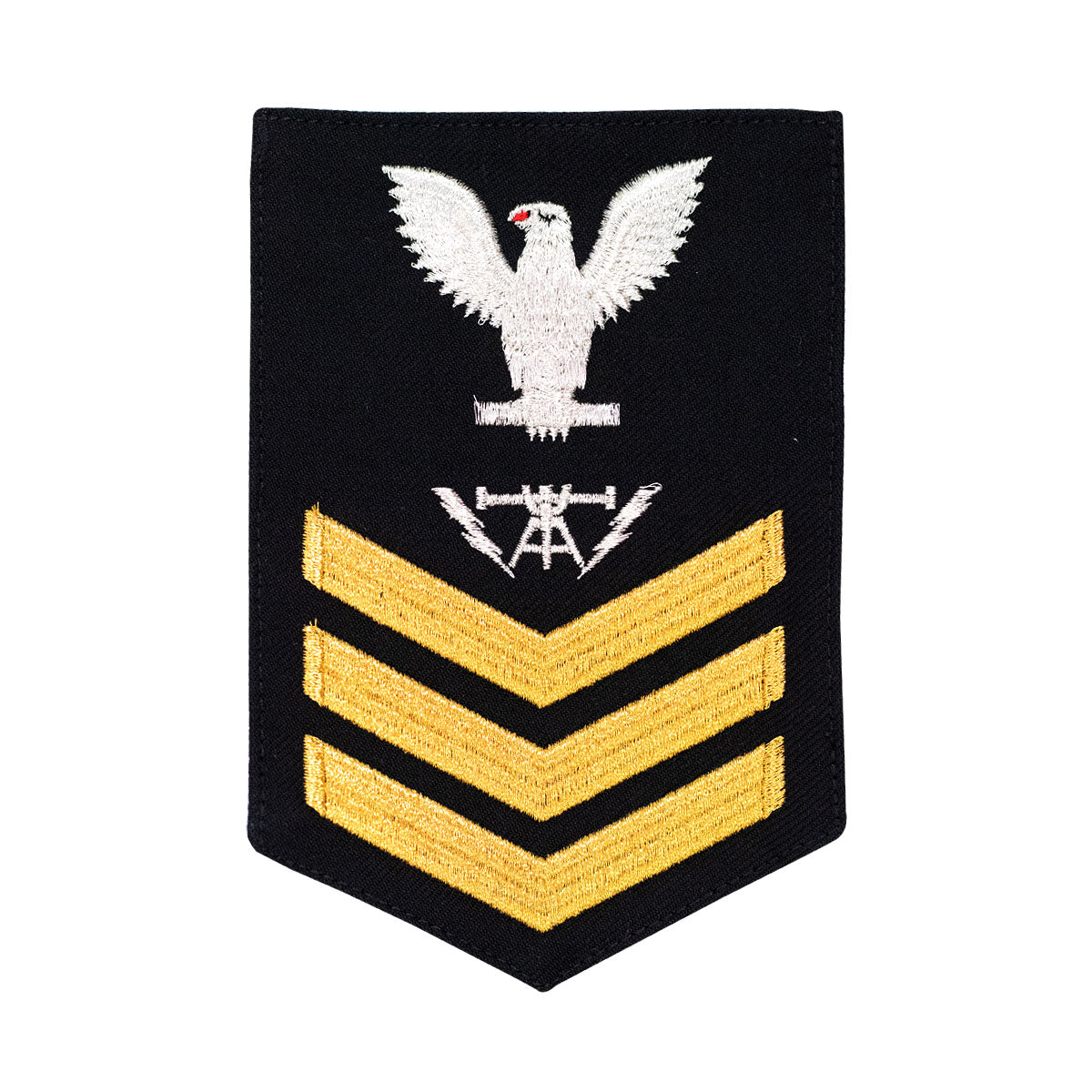Navy E6 MALE Rating Badge: Fire Controlman - blue