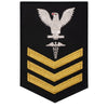 Navy E6 MALE Rating Badge: Hospital Corpsman - blue