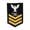 Navy E6 MALE Rating Badge: MC Mass Communication Specialist - blue