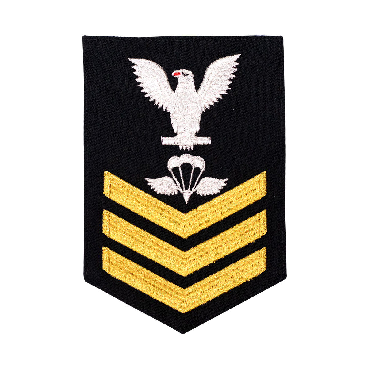 Navy E6 MALE Rating Badge: Aircrew Survival Equipmentman - blue