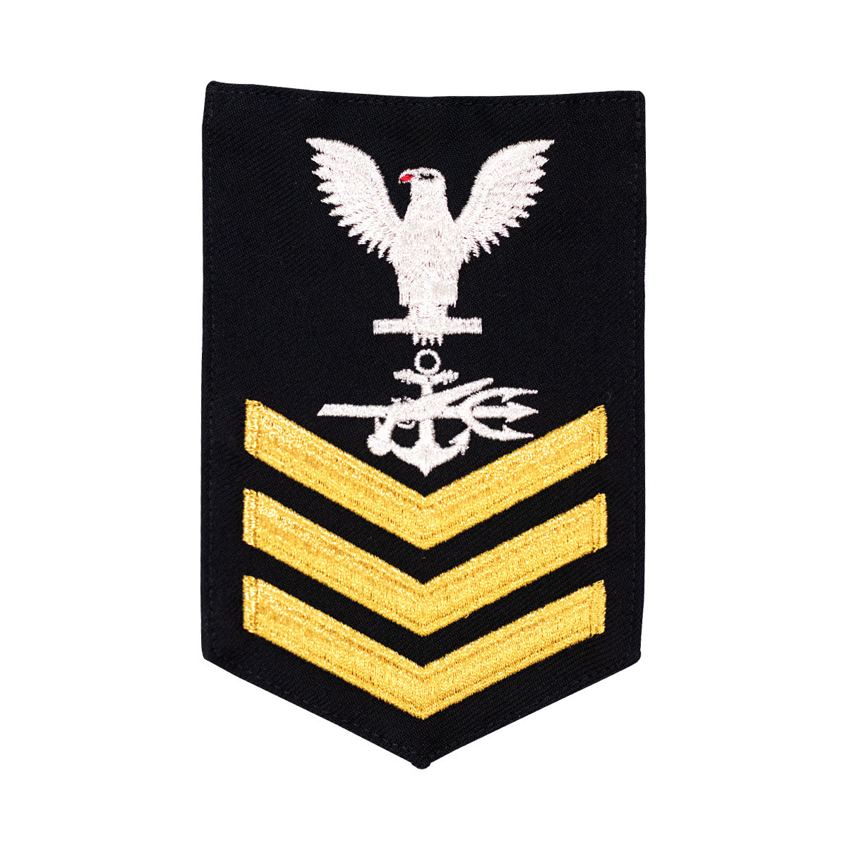 Navy E6 MALE Rating Badge: Special Warfare Operator - blue