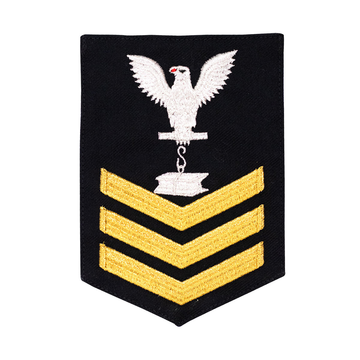 Navy E6 MALE Rating Badge: Steelworker - blue