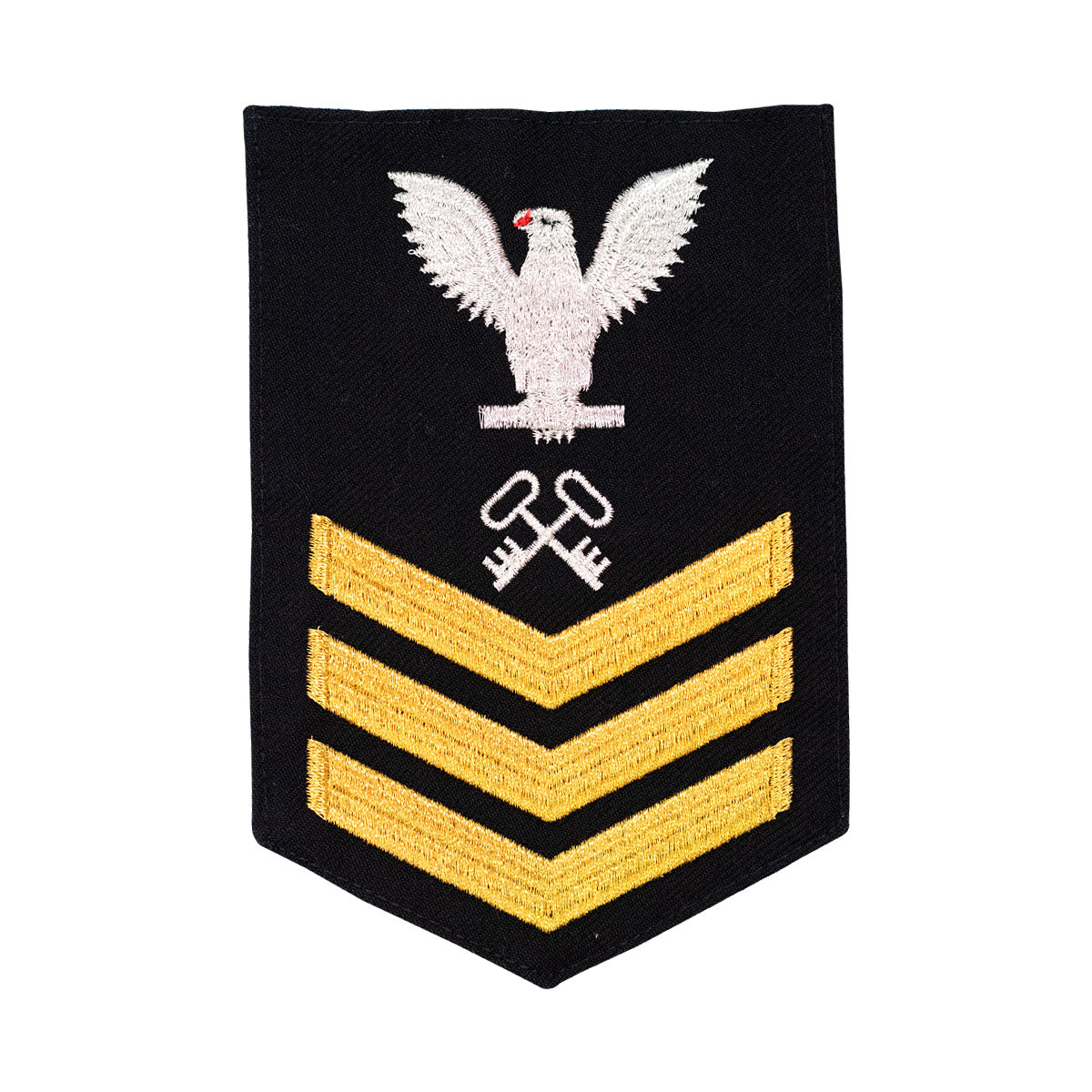 Navy E6 MALE Rating Badge: Logistics Specialist - blue