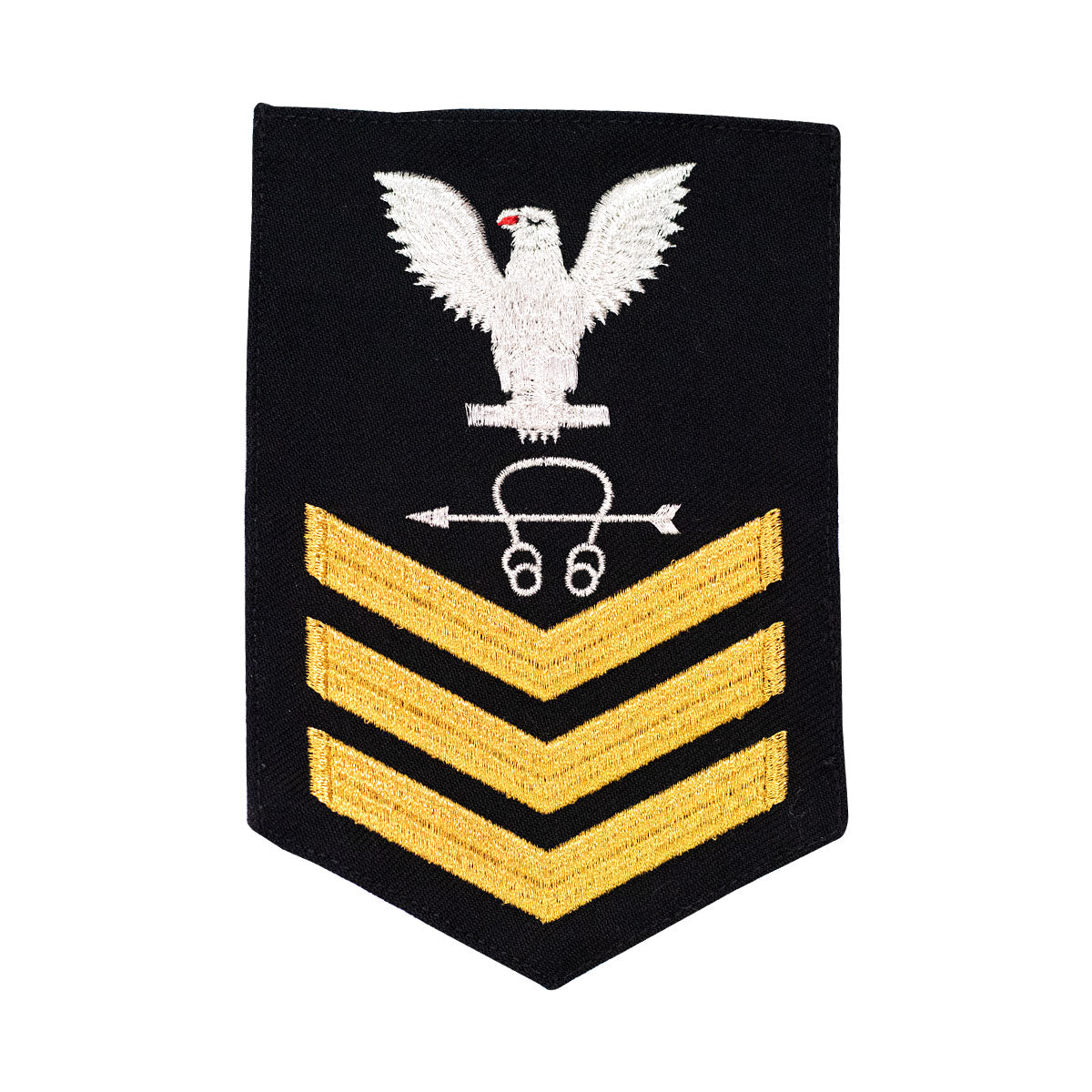 Navy E6 MALE Rating Badge: Sonar Technician - blue