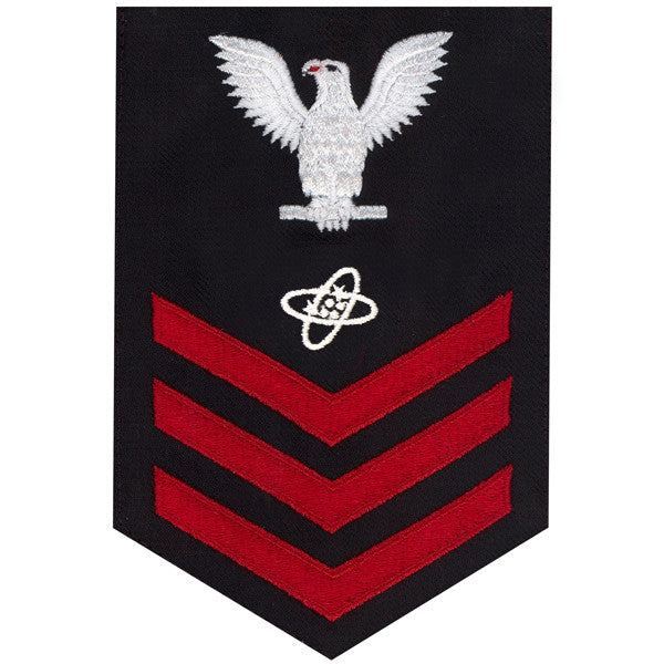 Navy E6 MALE Rating Badge: Electronics Technician - blue