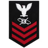 Navy E6 MALE Rating Badge: MC Mass Communication Specialist - blue