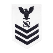 Navy E6 MALE Rating Badge: Missile Technician- white