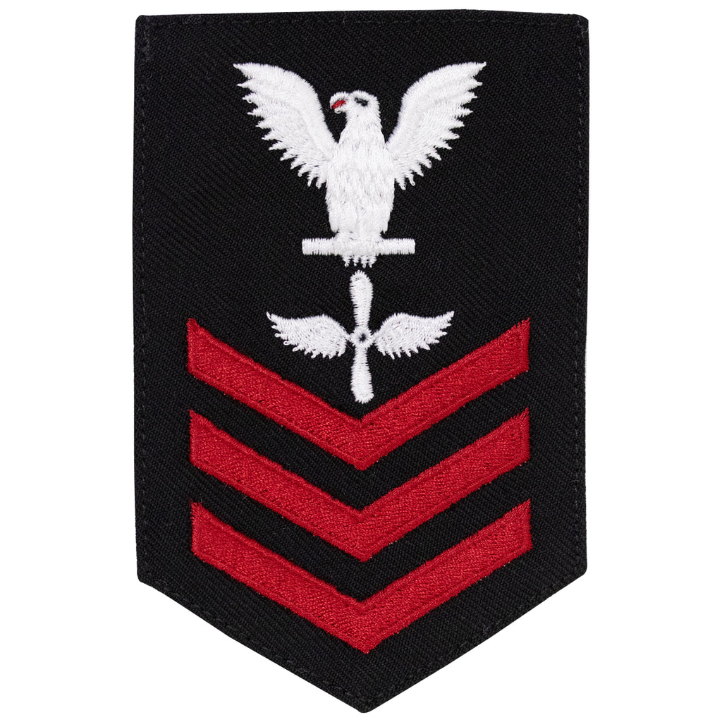 Navy E6 FEMALE Rating Badge: Aviation Machinists Mate - New Serge for Jumper