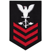 Navy E6 FEMALE Rating Badge: Aviation Maintenance Admin - New Serge for Jumper