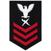 Navy E6 FEMALE Rating Badge: Cryptologic Tech - New Serge for Jumper