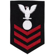 Navy E6 FEMALE Rating Badge: Electricians Mate - New Serge for Jumper