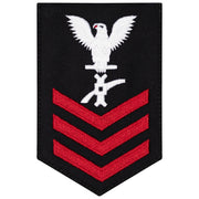 Navy E6 FEMALE Rating Badge: Legalman - New Serge for Jumper
