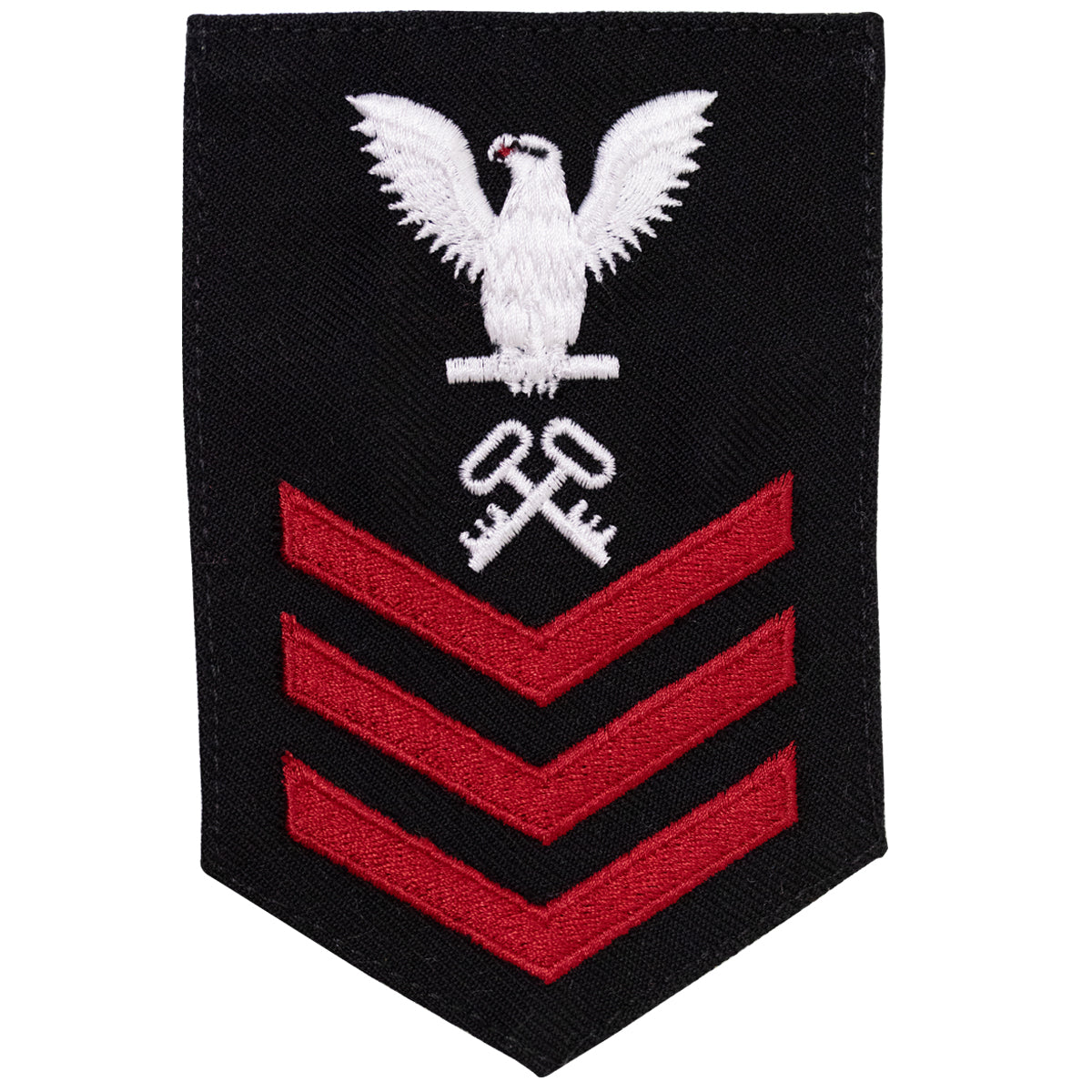 Navy E6 FEMALE Rating Badge: Logistics Specialist - New Serge for Jumper