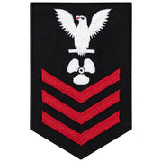 Navy E6 FEMALE Rating Badge: Machinists Mate - New Serge for Jumper