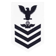 Navy E6 FEMALE Rating Badge: Air Traffic Controller - white