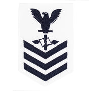 Navy E6 FEMALE Rating Badge: Aviation Maintenance Administration  - white