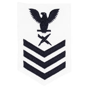 Navy E6 FEMALE Rating Badge: Cryptologic Technician - white
