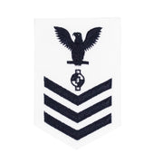 Navy E6 FEMALE Rating Badge: Engineering Aide - white