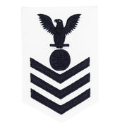 Navy E6 FEMALE Rating Badge: Electricians Mate - white