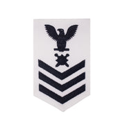 Navy E6 FEMALE Rating Badge: Explosive Ordnance Disposal - white
