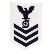 Navy E6 FEMALE Rating Badge: Gas Turbine System Technician - white
