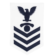 Navy E6 FEMALE Rating Badge: Interior Communications Technician - white