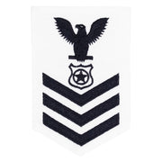 Navy E6 FEMALE Rating Badge: Master At Arms - white