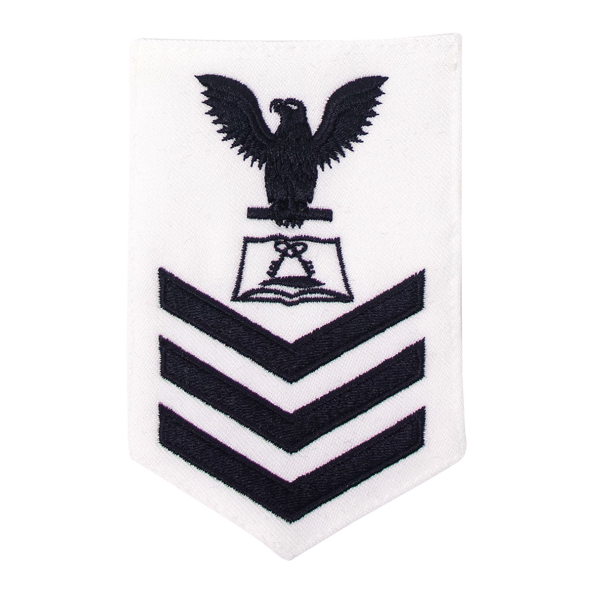 Navy E6 FEMALE Rating Badge: Culinary Specialist - white
